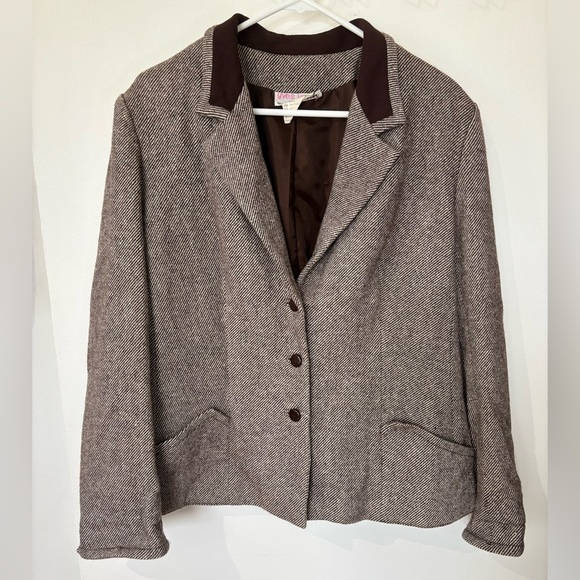 ✨Yves Venet Wool Blend Jacket - Size 22 - Picture 1 of 7